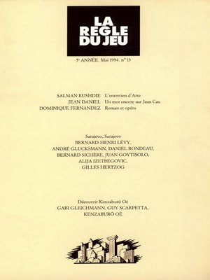 cover image of La règle du jeu n°13
